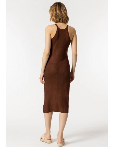 Vestido punto marron hot sale